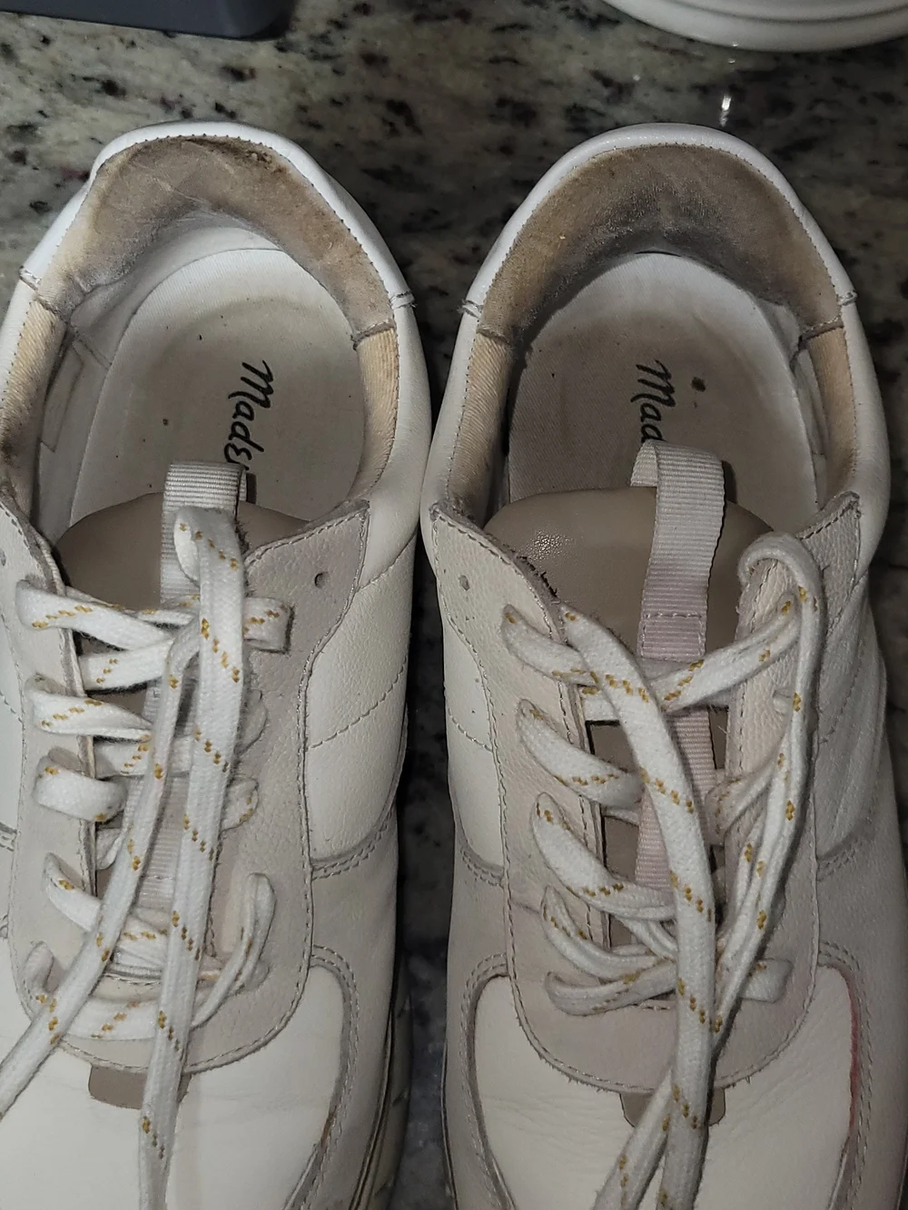 Madewell Women’s Neutral Leather & White Accent Sneakers